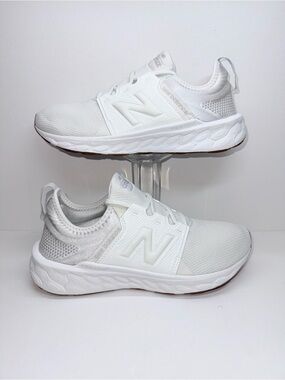 NEW BALANCE CRUZ FRESH FOAM X White Athletic Slip-On Sneakers